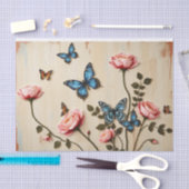 Shabby Chic Mixed Media Kunstschilderij Tissuepapier (Craft)