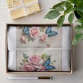Shabby Chic Mixed Media Kunstschilderij Tissuepapier (Geschenk)