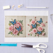 Shabby Chic Mixed Media Kunstschilderij Tissuepapier (Craft)