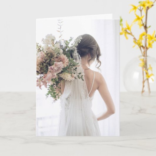 Shabby Chic Modern Wedding Shower Gift Kaart (Gele Bloem)