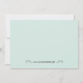 Shabby Chic Moederdag Brunch Invitation Blue Kaart (Achterkant)