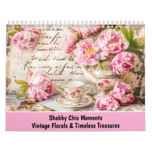 Shabby Chic Momenten – Vintage Bloemen & Tijdloze Kalender