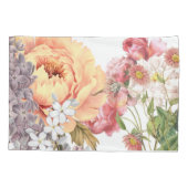 Shabby Chic Mooie Wildbloemen Kussensloop (Achterkant-Links)