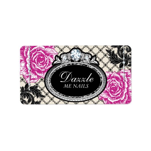 Shabby Chic Nail Salon Labels (Voorkant)