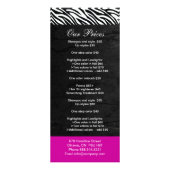 Shabby Chic Nail Salon Salon Menu Rack Kaarten (Achterkant)