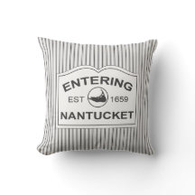 Shabby Chic Nantucket Welcome Sign Black & White