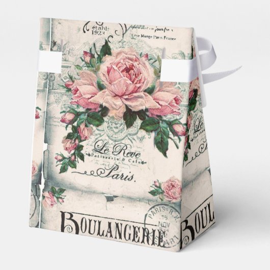 shabby chic , ontkoppeling , Victoriaans , frans c Bedankdoosjes (Achterkant)