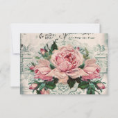 shabby chic , ontkoppeling , Victoriaans , frans c Bedankkaart (Voorkant)