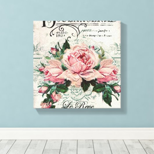 shabby chic , ontkoppeling , Victoriaans , frans c Canvas Afdruk (Insitu (Houten vloer))