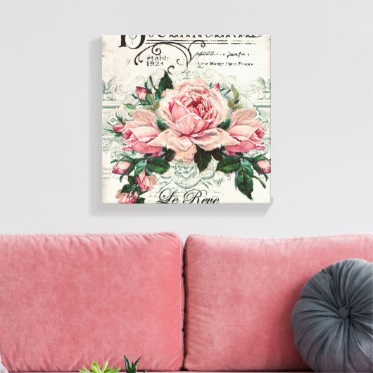 shabby chic , ontkoppeling , Victoriaans , frans c Canvas Afdruk (Insitu (Woonkamer))