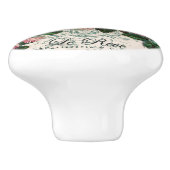 shabby chic , ontkoppeling , Victoriaans , frans c Keramische Knop (Zijkant)