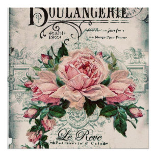 shabby chic , ontkoppeling , Victoriaans , frans c Perfect Poster