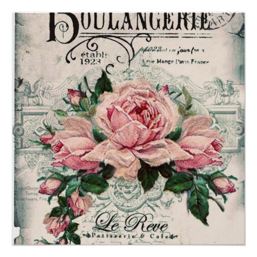 shabby chic , ontkoppeling , Victoriaans , frans c Perfect Poster (Voorkant)