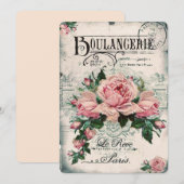 shabby chic , ontkoppeling , Victoriaans , frans c Save The Date (Voorkant / Achterkant)