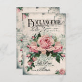 shabby chic , ontkoppeling , Victoriaans , frans c Save The Date (Voorkant / Achterkant)
