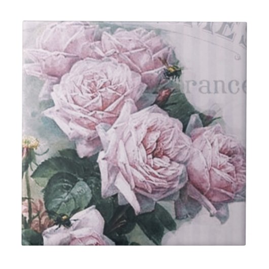 shabby chic , ontkoppeling , Victoriaans , frans c Tegeltje (Voorkant)