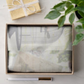 Shabby-Chic Oud Paris Tissuepapier (Geschenk)