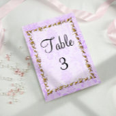 Shabby Chic Paars Damask Wedding Kaart