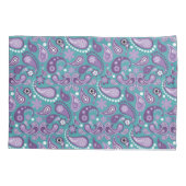 Shabby Chic Paars en blue Paisley Pattern Kussensloop (Achterkant)