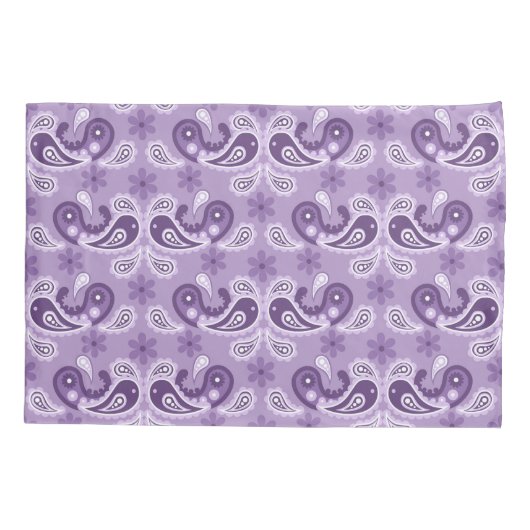 Shabby Chic Paars en white Paisley Pattern Kussensloop (Achterkant)