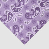 Shabby Chic Paars en white Paisley Pattern Tissuepapier (Detail)