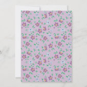 Shabby Chic Paarse Owl 2e verjaardag Kaart (Achterkant)