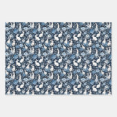 Shabby Chic Paashaas Bloemen Navy Blue Inpakpapier Vel (Voorkant 2)