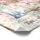 Shabby Chic Parfum Flessen Frans Script Poster (Hoek)