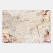 Shabby Chic Paris Cadeaupapier Set (Voorkant)