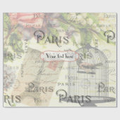  Shabby-Chic Paris Theme Weddenschap Gepersonalise Cadeaupapier (Vlak)