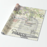 Shabby-Chic Paris Theme Weddenschap Gepersonalise Cadeaupapier<br><div class="desc">Het Pak van de Partij van de Weddenschap van Parijs is klaar om aan uw gebeurtenisspecificaties worden aangepast. Bekijk het volledige assortiment overeenkomende producten in deze exclusieve set en meer hier... </div>