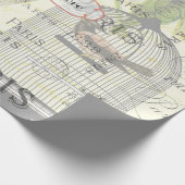  Shabby-Chic Paris Theme Weddenschap Gepersonalise Cadeaupapier (Hoek)