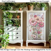 Shabby Chic Pastel Bloemen Collage CS5 Decoupage Tissuepapier