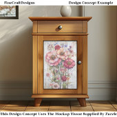 Shabby Chic Pastel Bloemen Collage CS5 Decoupage Tissuepapier