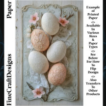 Shabby Chic Pastel Easter Eggs CL8 Scrapbook Paper