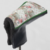 Shabby Chic Pastel Groene Bloemen Patchwork Golfheadcover (3/4 voorkant)