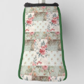 Shabby Chic Pastel Groene Bloemen Patchwork Golfheadcover (Draai 90)