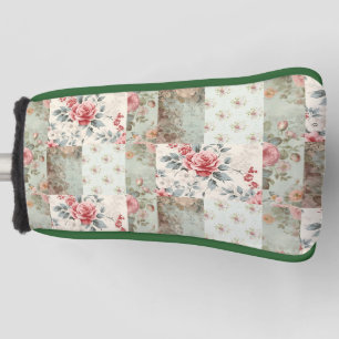 Shabby Chic Pastel Groene Bloemen Patchwork Golfheadcover