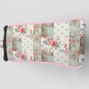  Shabby Chic Pastel Groene Bloemen Patchwork Golfheadcover