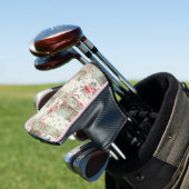  Shabby Chic Pastel Groene Bloemen Patchwork Golfheadcover (Insitu)