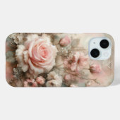 Shabby Chic Pastel Roze Rose Case-Mate iPhone Case (Achterkant (horizontaal))