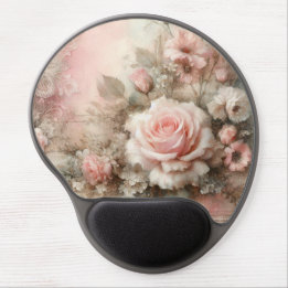   Shabby Chic Pastel Roze Rose Gel Muismat