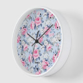 Shabby chic pastel roze rozen patroon (Hoek)