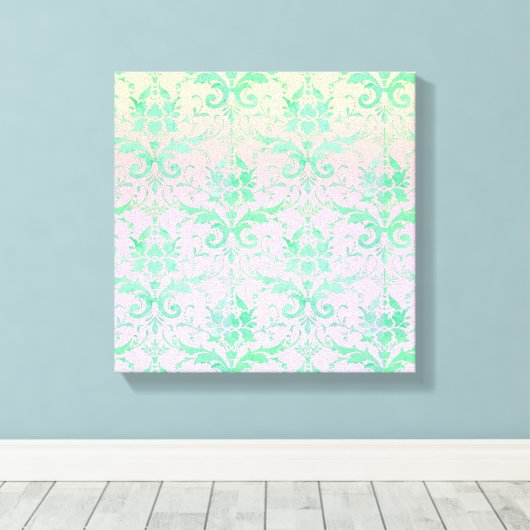 Shabby Chic Pastel Sunrise Canvas Muurkunst (Insitu (Houten vloer))