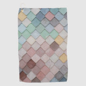 Shabby Chic Pastel Tiles Golfhanddoek (Voorkant)