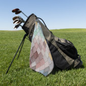 Shabby Chic Pastel Tiles Golfhanddoek (Groen)