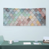 Shabby Chic Pastel Tiles Spandoek (Beurs)