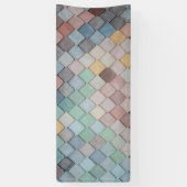 Shabby Chic Pastel Tiles Spandoek (Verticaal)