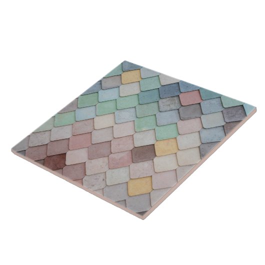 Shabby Chic Pastel Tiles Tegeltje (Zijkant)