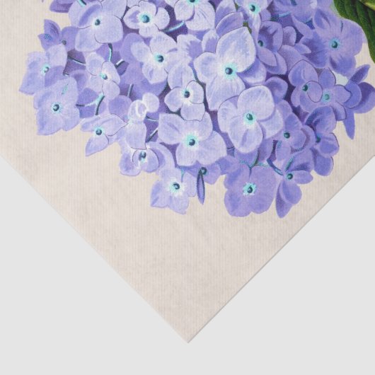 Shabby Chic Pastel Violet Licht Paarse Bloemen Tissuepapier (Detail)
